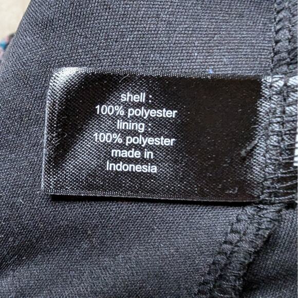 Lane Bryant Black Ditsy Floral Print Layered Chiffon Ruffle Maxi Dress 1X 14 16 - Picture 5 of 5